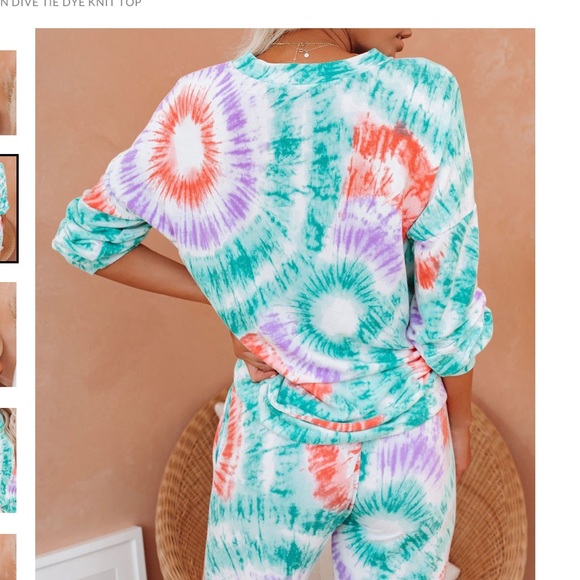 Vici Tie Dye Knit Top - Picture 3 of 3